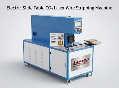 Ηλεκτρικό Τραπέζι Ολίσθησης CO₂ Laser Μηχάνημα Απογύμνωσης Καλωδίων CLS60-D Thumb