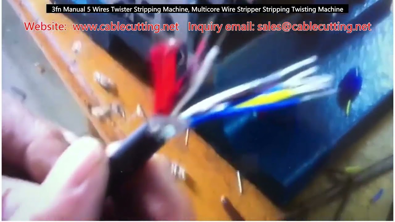 3fn Manual 5 Wires Twister Stripping Machine, Multicore Wire Stripper Stripping Twisting Machine