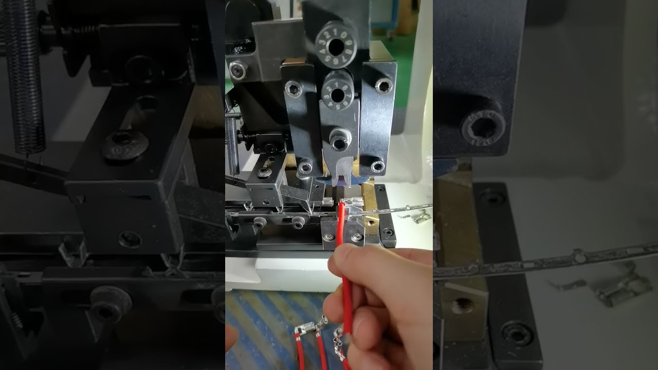 Silent Terminal Machine with Horizontal Mold Crimping Working Real Shot #factory #machine