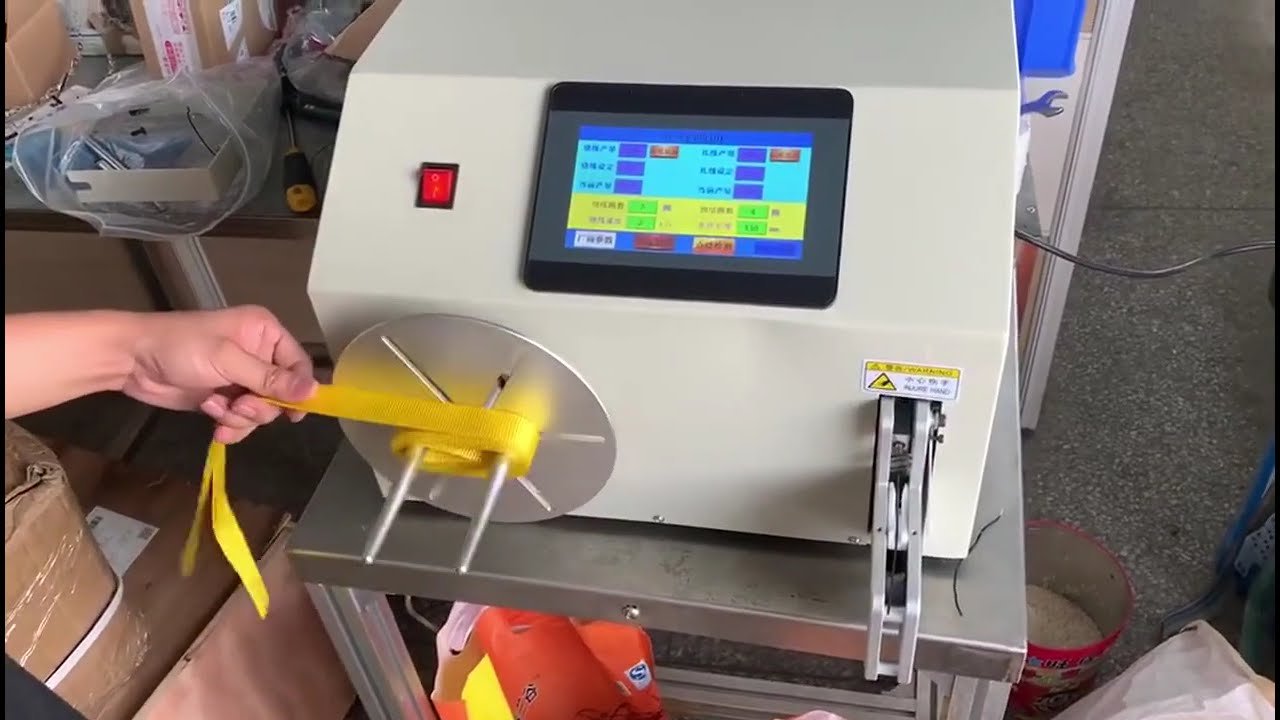 Winding and Tying Machine Winding and Tying Braided Wide Belt Working Display
