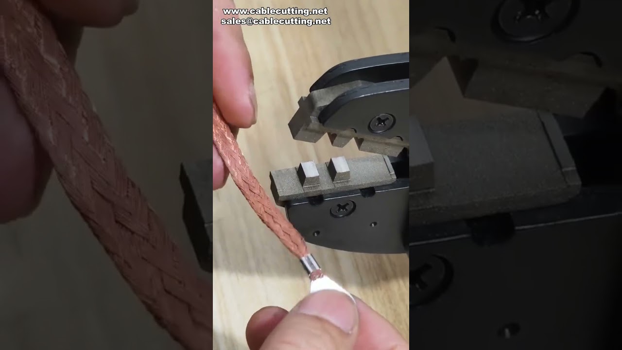 Electric Terminal Crimping Machine with Safety Cover for Efficient Wire Harnessing